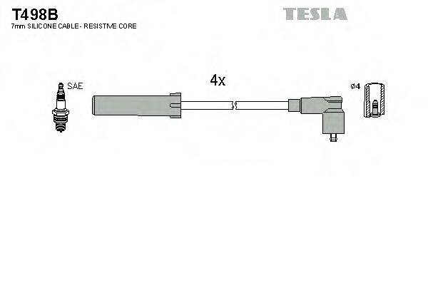 Провода зажигания (комплект) TESLA T498B