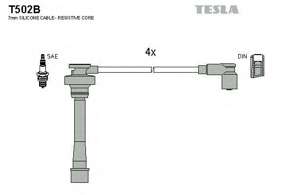Провода зажигания (комплект) TESLA T502B