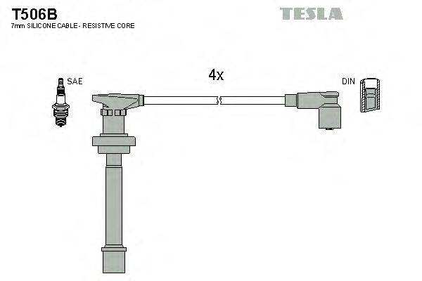 Провода зажигания (комплект) TESLA T506B