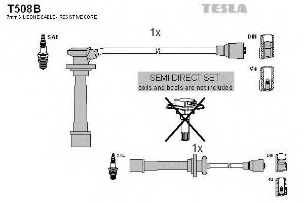 Провода зажигания (комплект) TESLA T508B