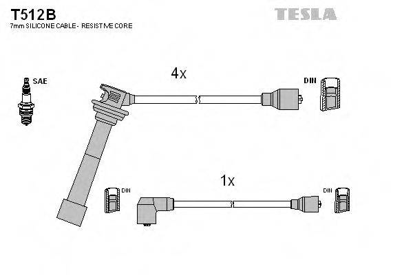 Провода зажигания (комплект) TESLA T512B