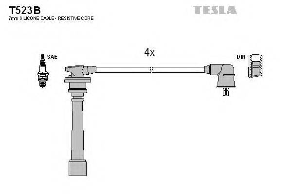 Провода зажигания (комплект) TESLA T523B