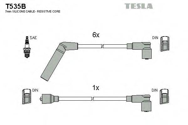 Провода зажигания (комплект) TESLA T535B