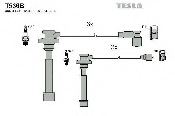 Провода зажигания (комплект) TESLA T536B