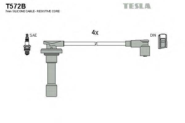 Провода зажигания (комплект) TESLA T572B