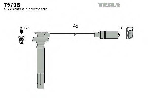 Провода зажигания (комплект) TESLA T579B