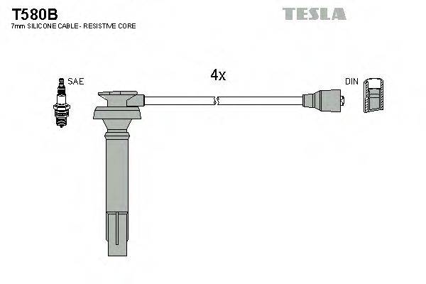 Провода зажигания (комплект) TESLA T580B