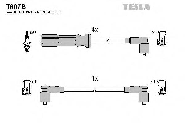 Провода зажигания (комплект) TESLA T607B