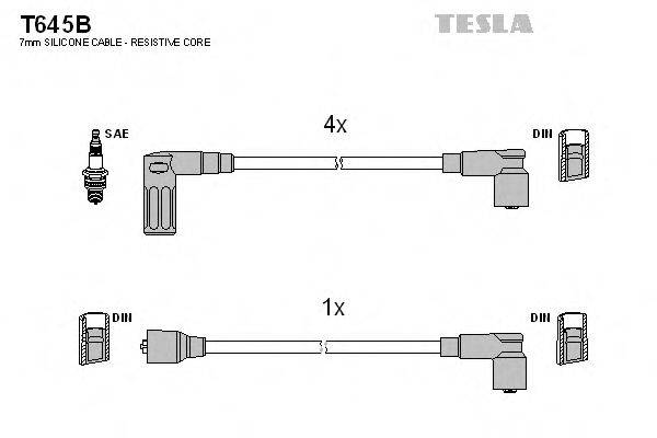 Провода зажигания (комплект) TESLA T645B