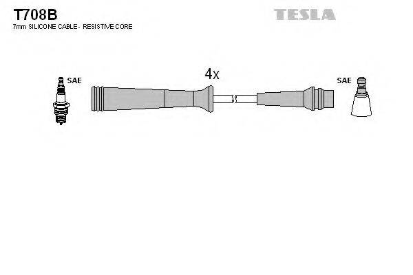 Провода зажигания (комплект) TESLA T708B