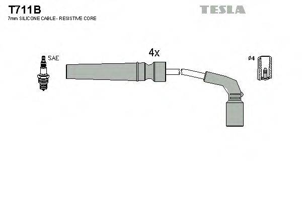 Провода зажигания (комплект) TESLA T711B