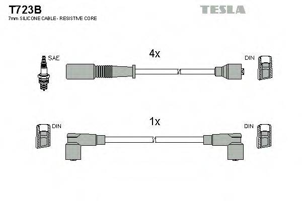 Провода зажигания (комплект) TESLA T723B
