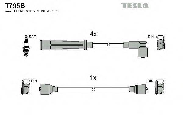 Провода зажигания (комплект) TESLA T795B