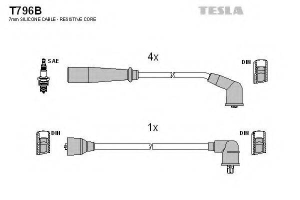 Провода зажигания (комплект) TESLA T796B