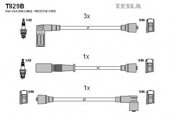 Провода зажигания (комплект) TESLA T829B