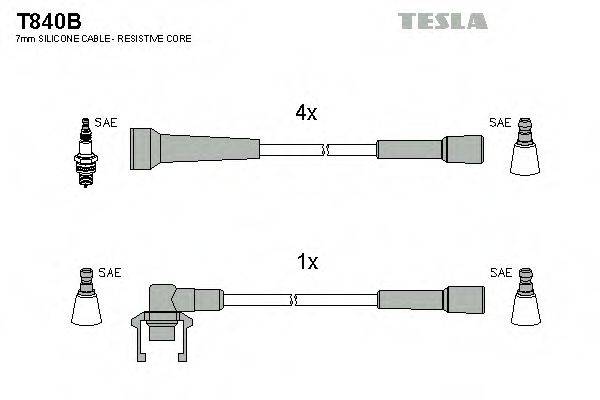 Провода зажигания (комплект) TESLA T840B