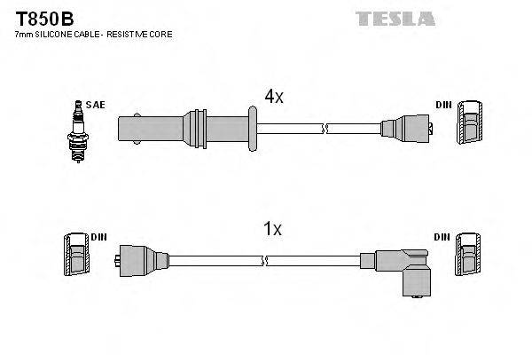 Провода зажигания (комплект) TESLA T850B