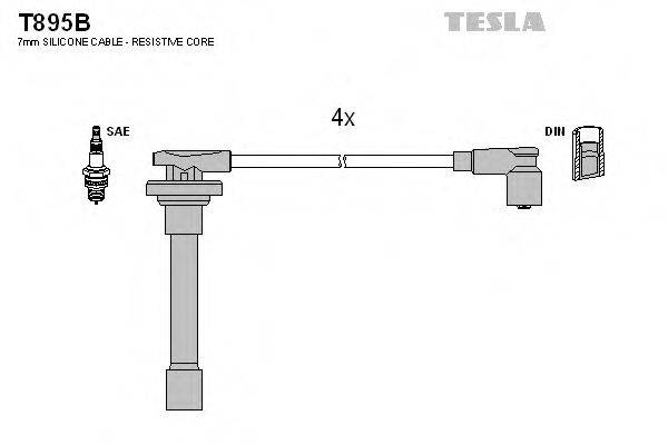 Провода зажигания (комплект) TESLA T895B