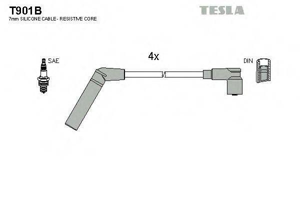 Провода зажигания (комплект) TESLA T901B