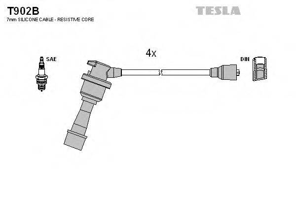 Провода зажигания (комплект) TESLA T902B