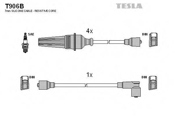 Провода зажигания (комплект) TESLA T906B