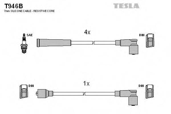 Провода зажигания (комплект) TESLA T946B