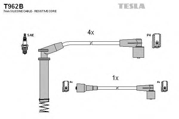 Провода зажигания (комплект) TESLA T962B