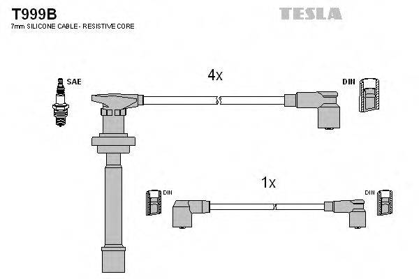 Провода зажигания (комплект) TESLA T999B