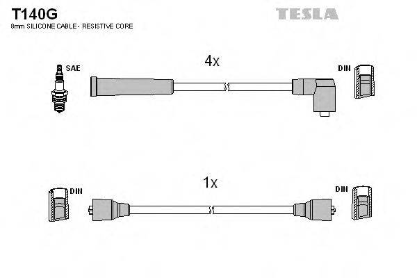 Провода зажигания (комплект) TESLA T140G