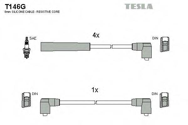 Провода зажигания (комплект) TESLA T146G