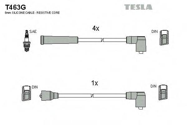 Провода зажигания (комплект) TESLA T463G