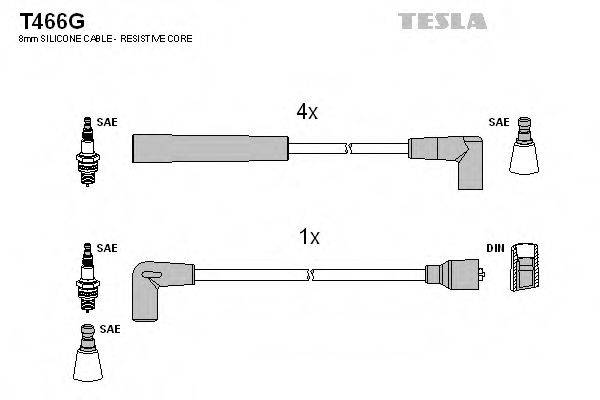 Провода зажигания (комплект) TESLA T466G