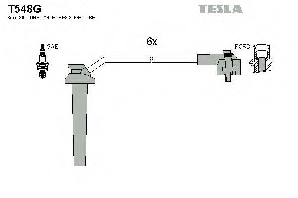 Провода зажигания (комплект) TESLA T548G