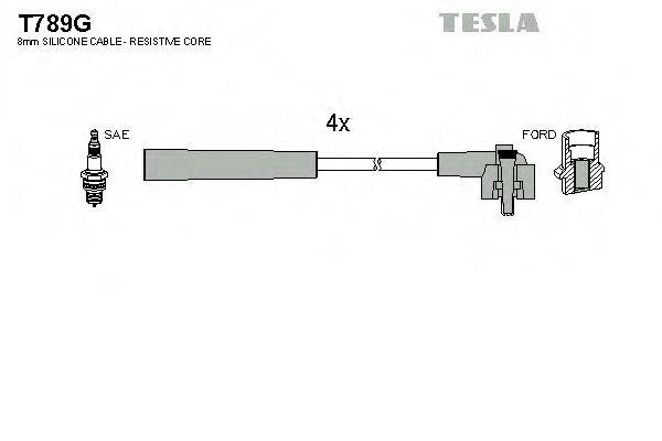 Провода зажигания (комплект) TESLA T789G
