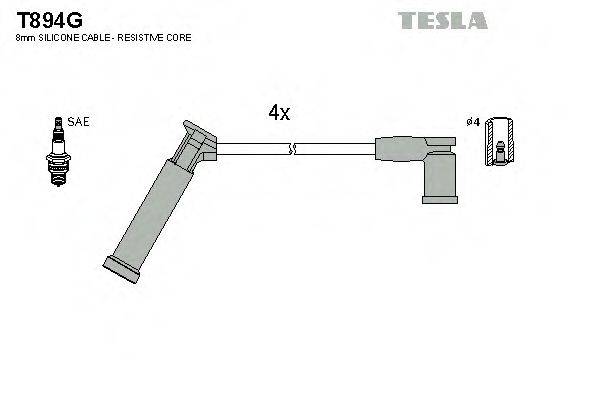 Провода зажигания (комплект) TESLA T894G