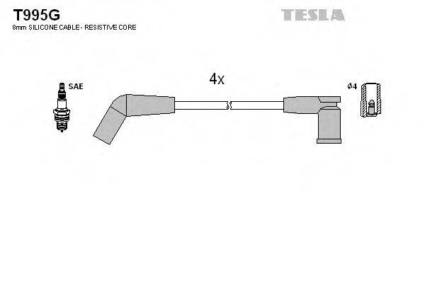 Провода зажигания (комплект) TESLA T995G