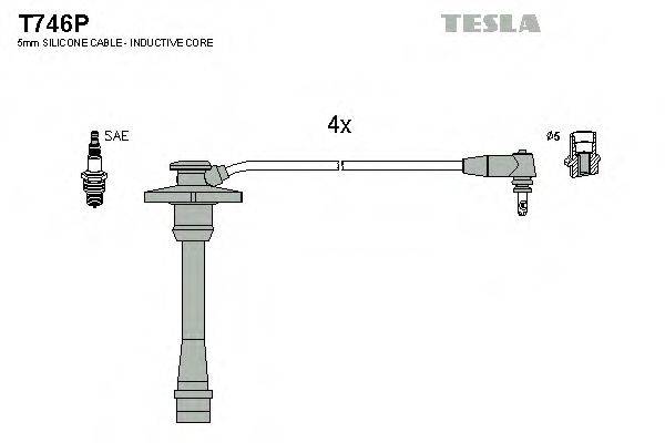Провода зажигания (комплект) TESLA T746P