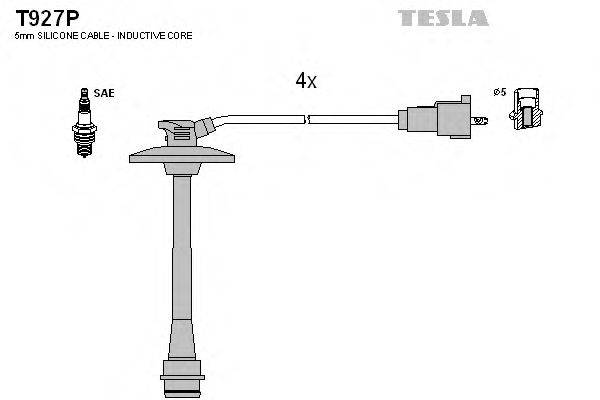 Провода зажигания (комплект) TESLA T927P