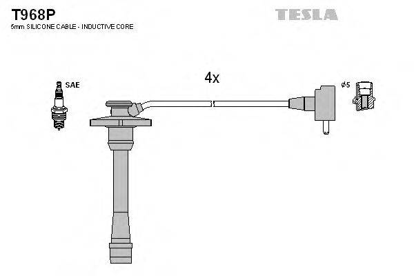 Провода зажигания (комплект) TESLA T968P