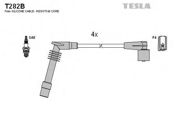 Провода зажигания (комплект) TESLA T282B