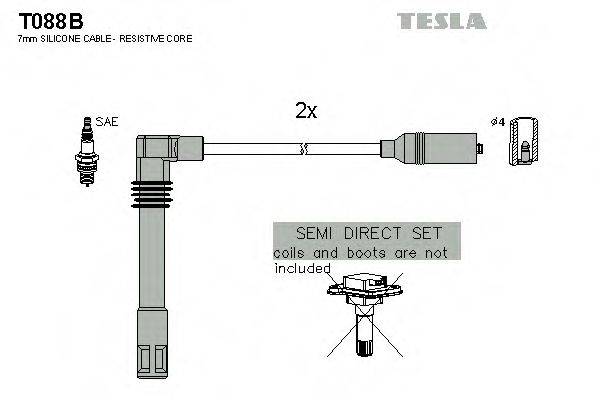 Провода зажигания (комплект) TESLA T088B