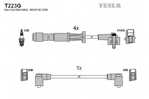 Провода зажигания (комплект) TESLA T223G