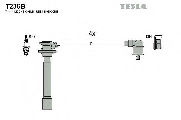 Провода зажигания (комплект) TESLA T236B