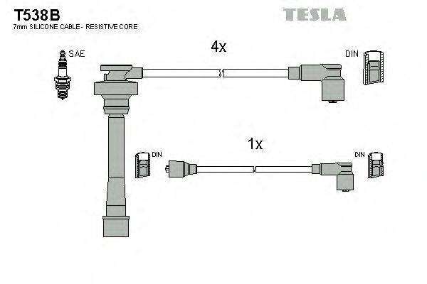 Провода зажигания (комплект) TESLA T538B