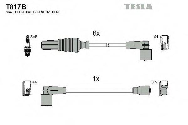 Провода зажигания (комплект) TESLA T817B