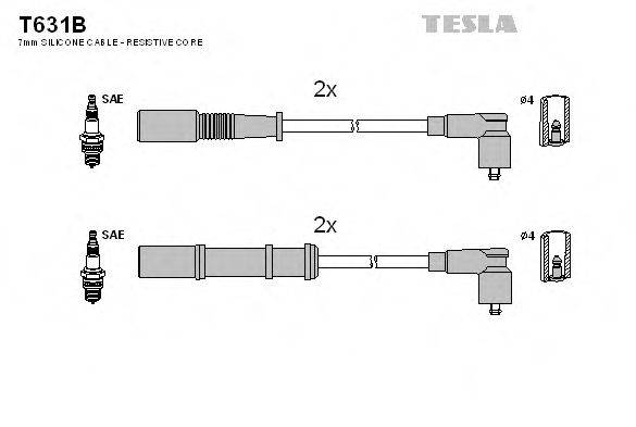 Провода зажигания (комплект) TESLA T631B