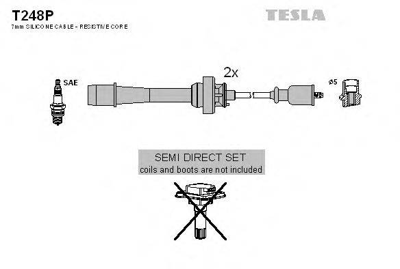 Комплект дротів запалення TESLA T248P