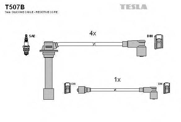 Провода зажигания (комплект) TESLA T507B