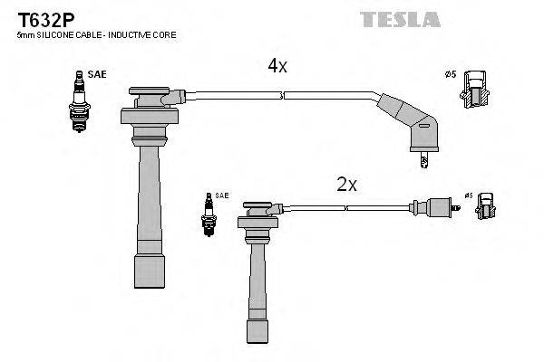 Провода зажигания (комплект) TESLA T632P