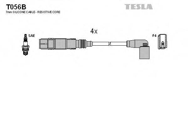 Провода зажигания (комплект) TESLA T056B